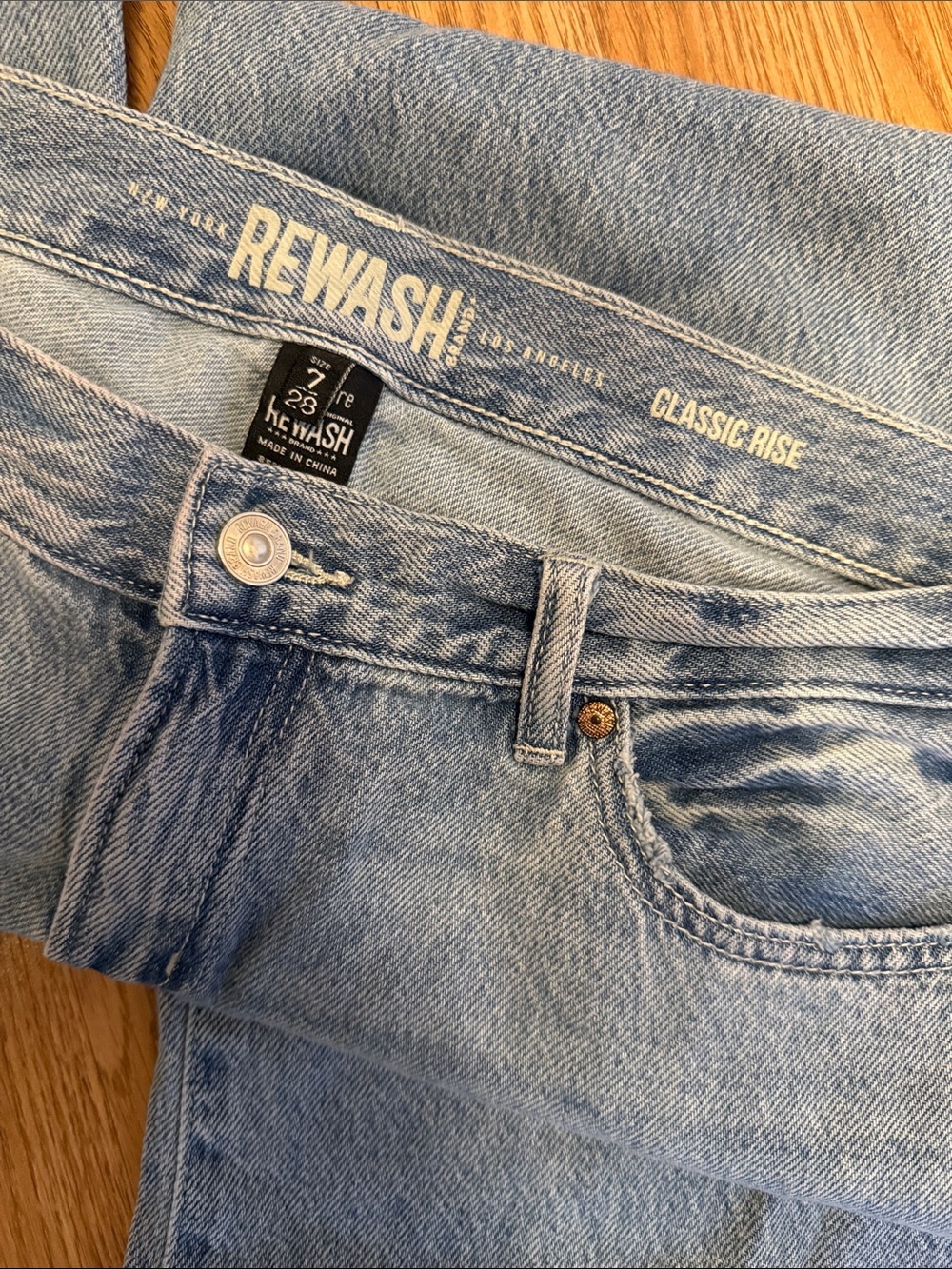 REWASH brand baggy jeans Classic fit 7/28 - Picture 2 of 4